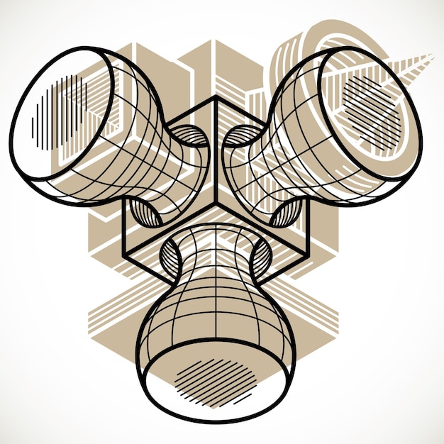 Conception 3d, Forme De Cube Dimensionnel Vectoriel Abstrait.