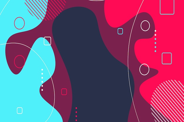 une conception abstraite colorée avec un fond coloré et un motif coloré