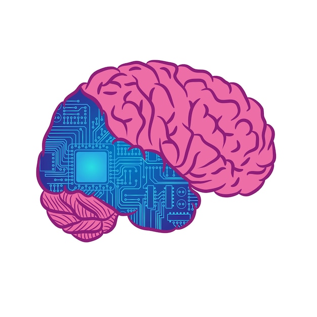 Conception Abstraite Du Cerveau De Kiborg