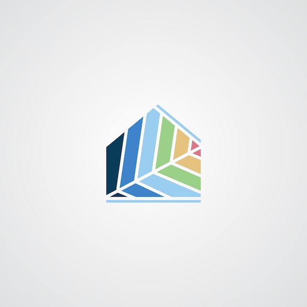 Conception abstraite du logo Eco House. modèle de logo vectoriel immobilier