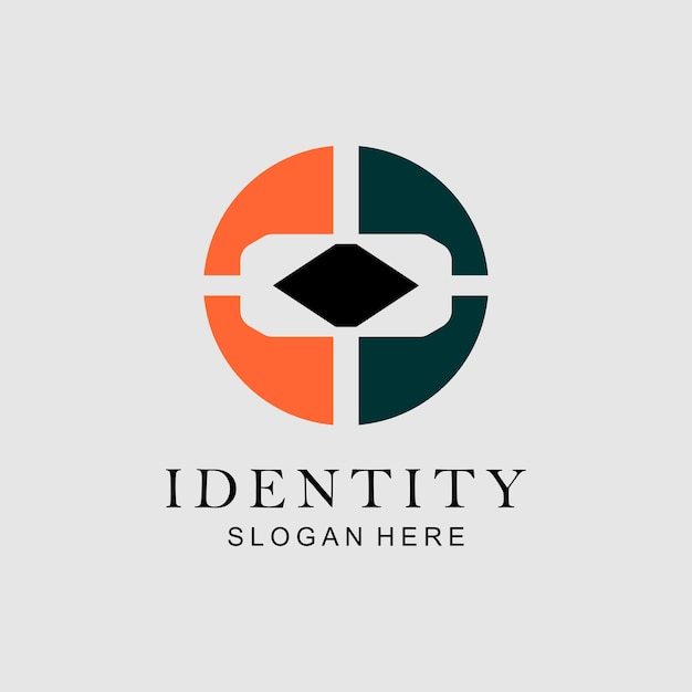 Vecteur conception abstraite du logo de l'identité de la marque