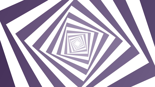 Vecteur conception abstraite de fond d'illusion d'optique carrée - motif en spirale violet.