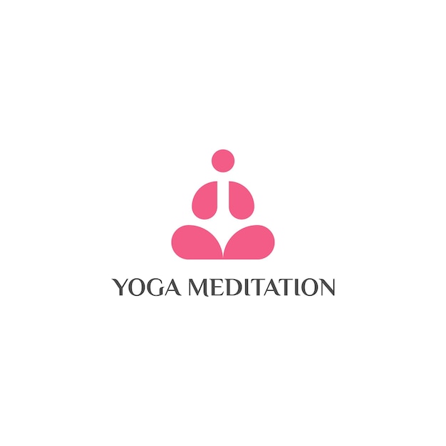 Conception abstraite de logo de yoga de méditation