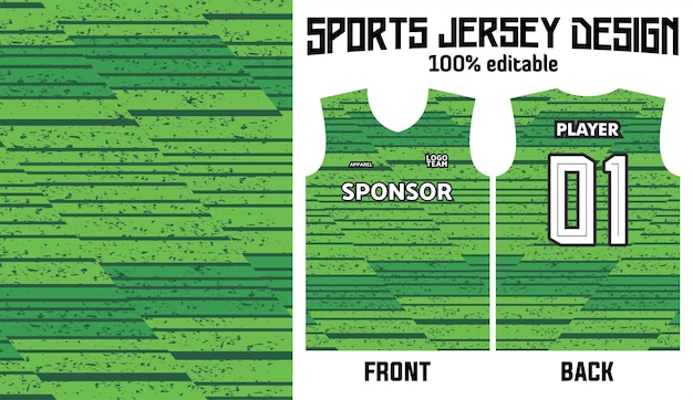 Conception abstraite de maillot de fond vert pour l'uniforme de sport