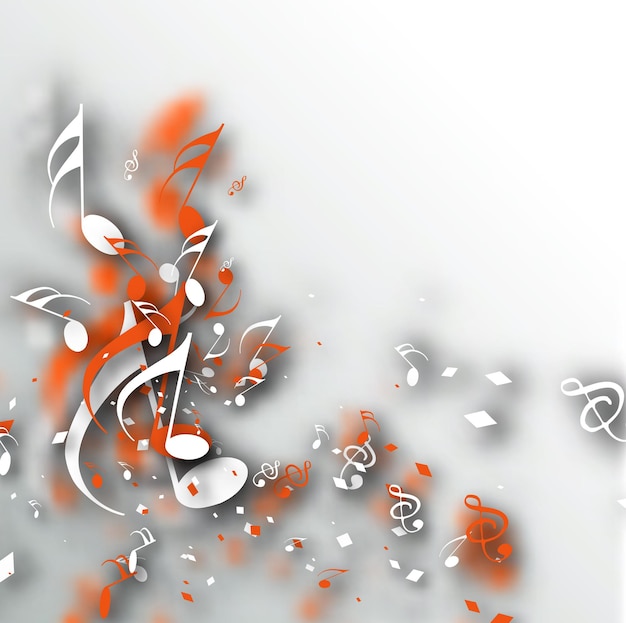 Vecteur conception abstraite de notes de musique pour fond musical, illustration vectorielle