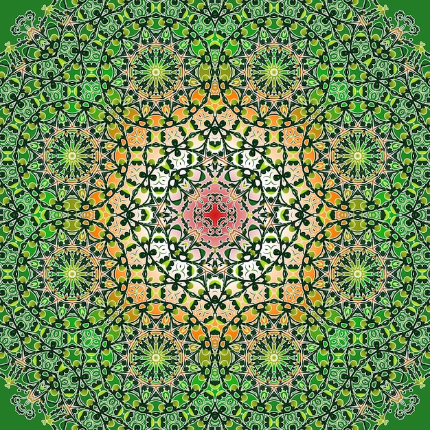 Vecteur conception abstraite ornementale de mandala