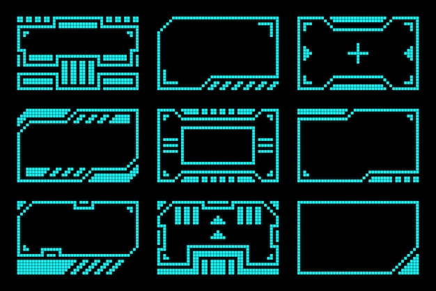 Conception Abstraite De Vecteur De Technologie Hud Futuriste Moderne De Cadre