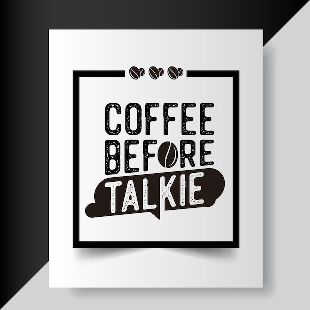 Conception D'affiche De Citations De Café De Motivation