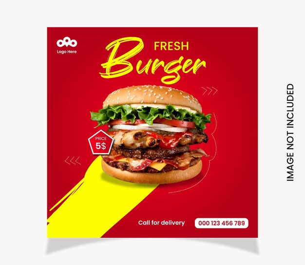 Vecteur conception de l'affiche du burger frais