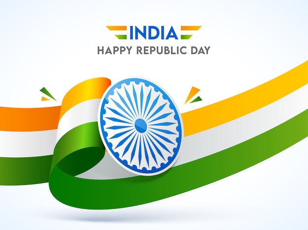Conception d'affiche de la fête de la République heureuse de l'Inde