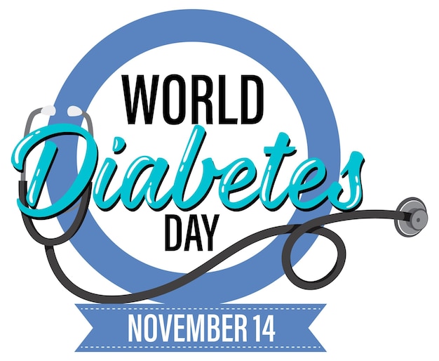 Vecteur conception d'affiche de la journée mondiale du diabète