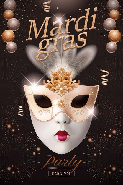 Conception D'affiche De Mardi Gras