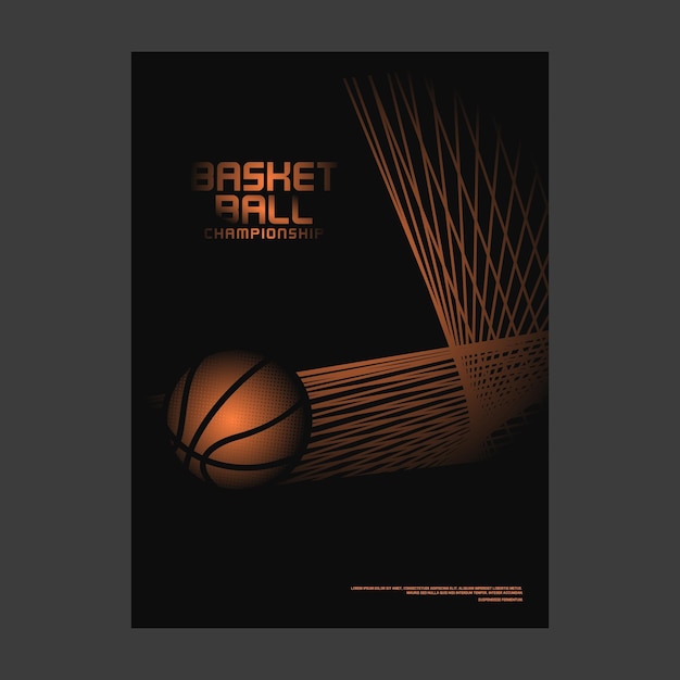 Conception D'affiche Ou De Modèle De Flyer De Championnat De Basket-ball