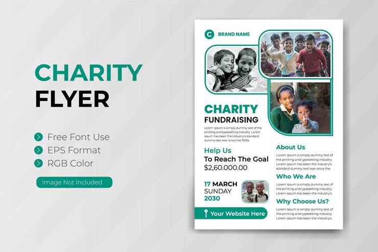 conception d'une affiche pour l'événement de charité pour une bannière de charité