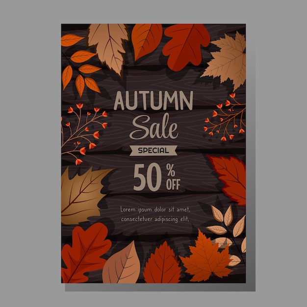 Conception D'affiche Vente D'automne