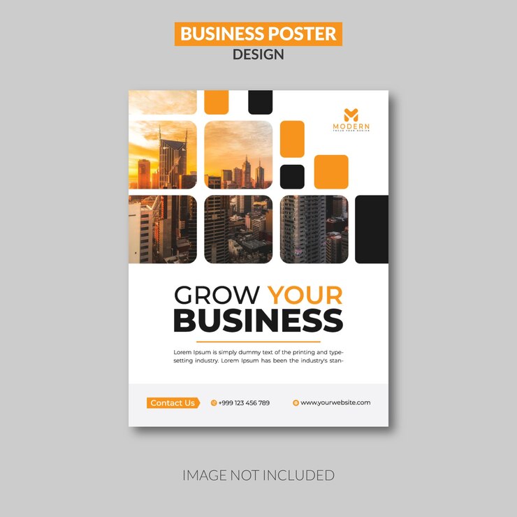 Vecteur conception d'affiches commerciales d'entreprise