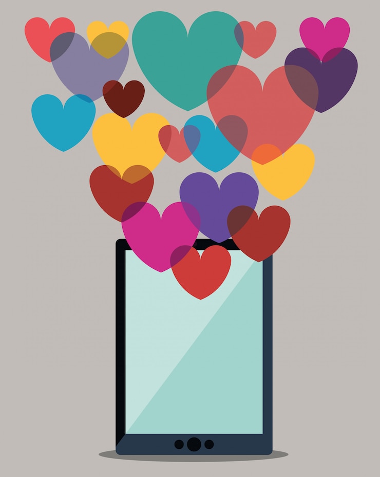 Vecteur conception de l'amour