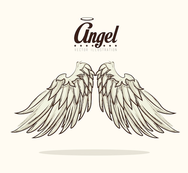 Conception de l&#39;ange, illustration vectorielle.