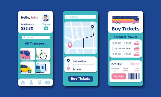 Conception d'une application de transport public dans une conception plate