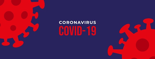 Conception D'arrière-plan Coronavirus Ou Covid-19, Style Plat Et Moderne Avec Couleur Rouge Et Marine. Illustration Vectorielle Eps10
