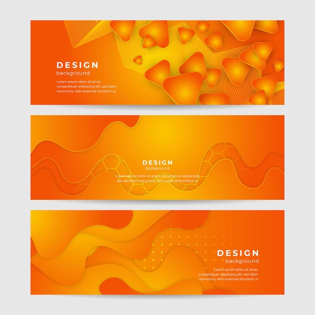 Conception d'arrière-plan orange minimal moderne Illustration vectorielle de bannière orange abstraite Conception graphique abstraite vectorielle orange jaune Modèle d'arrière-plan de bannier