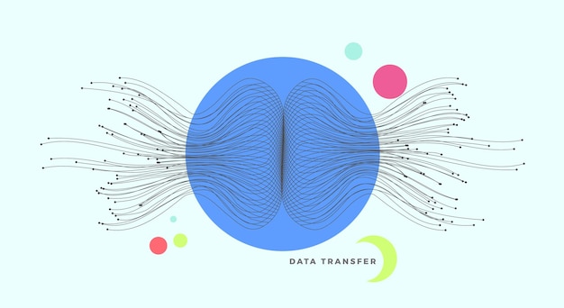 Vecteur conception d'arrière-plan de transformation des données