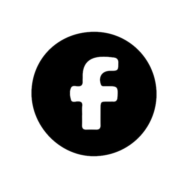 Conception artistique vectorielle de l'icône Facebook sur un fond blanc