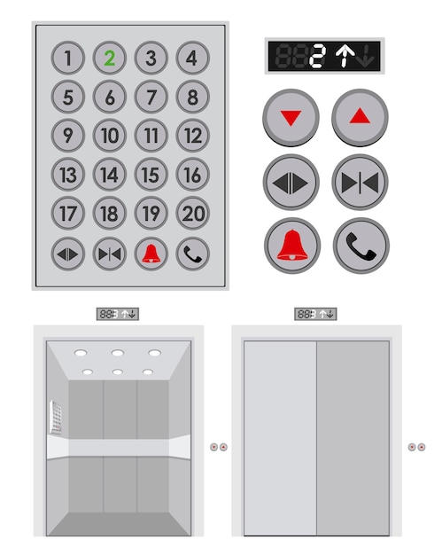 Vecteur conception de l'ascenseur