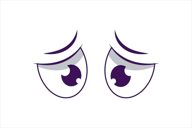 Conception d'un autocollant à yeux plats à bandes dessinées