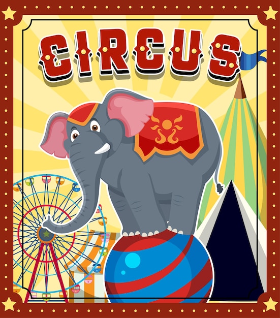 Vecteur conception de bannière de cirque avec
