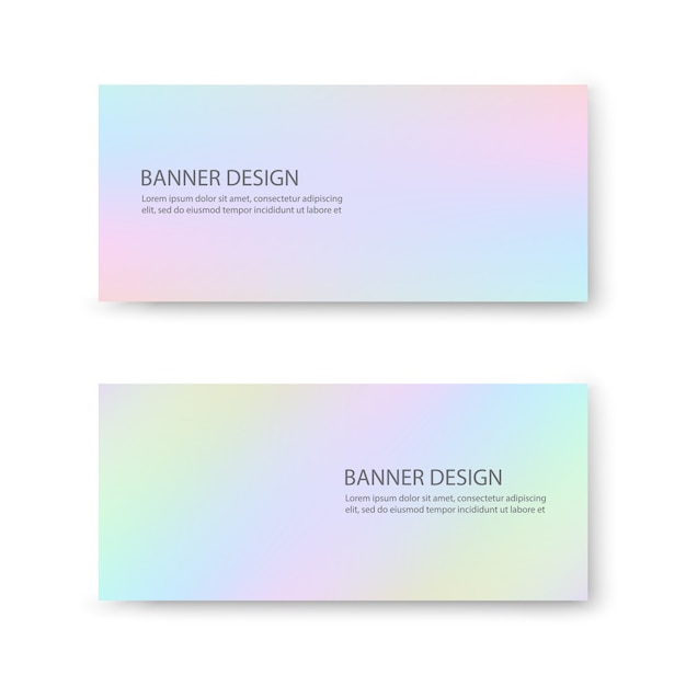 conception de bannière avec des couleurs pastel