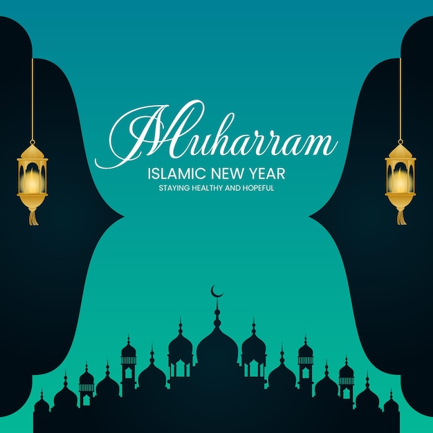 Vecteur conception de bannière créative du festival musulman muharram illustration vectorielle du nouvel an islamique