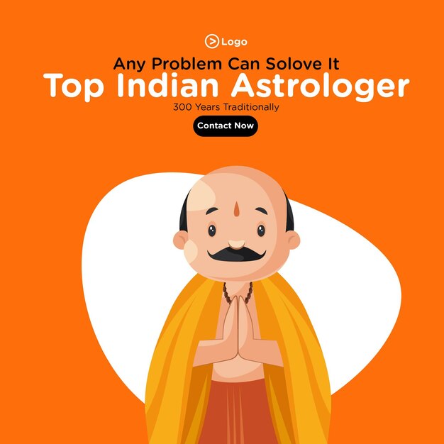 Conception De Bannière Du Meilleur Modèle D'astrologue Indien