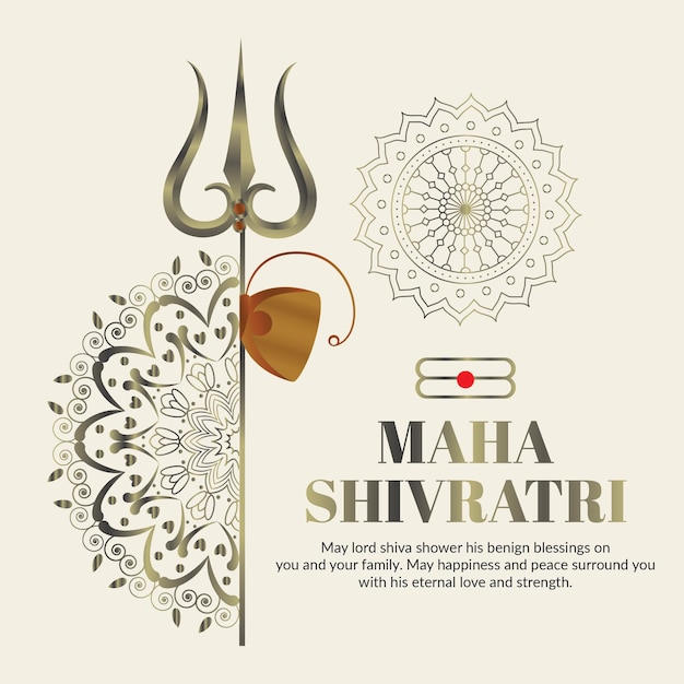 Conception De Bannière Du Modèle De Festival Traditionnel Maha Shivratri