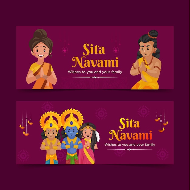 Conception De Bannière Du Modèle Sita Navami