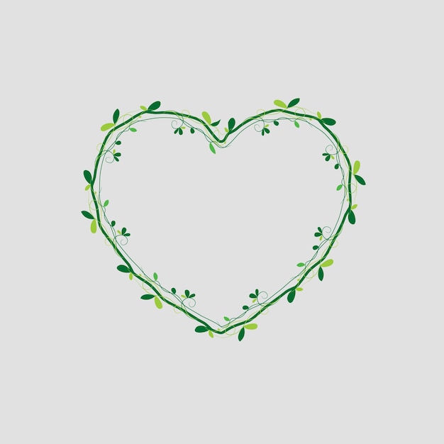 Conception De Bannière De Feuille Verte Signe D'amour