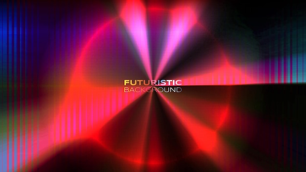 Conception de bannière futuriste des années 80 rétro ellipse flamboyante vibrante vers le futur fond de thème