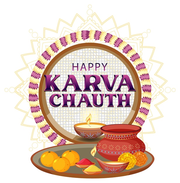 Conception De Bannière Heureuse Karva Chauth Day