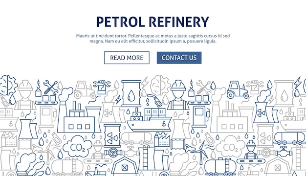 Conception de bannière de l'industrie pétrolière