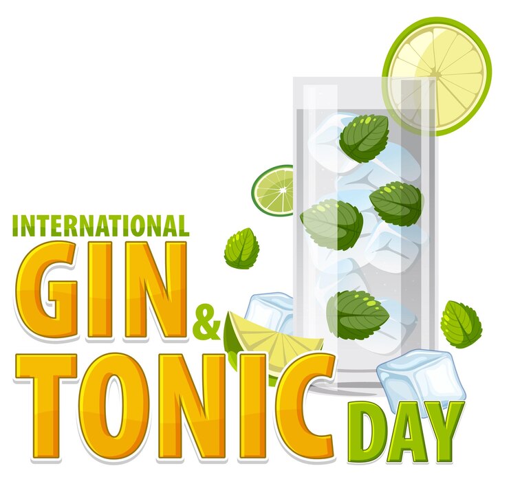 Vecteur conception de bannière de la journée internationale du gin et du tonique