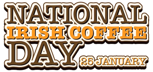 Vecteur conception de bannière de la journée nationale du café irlandais