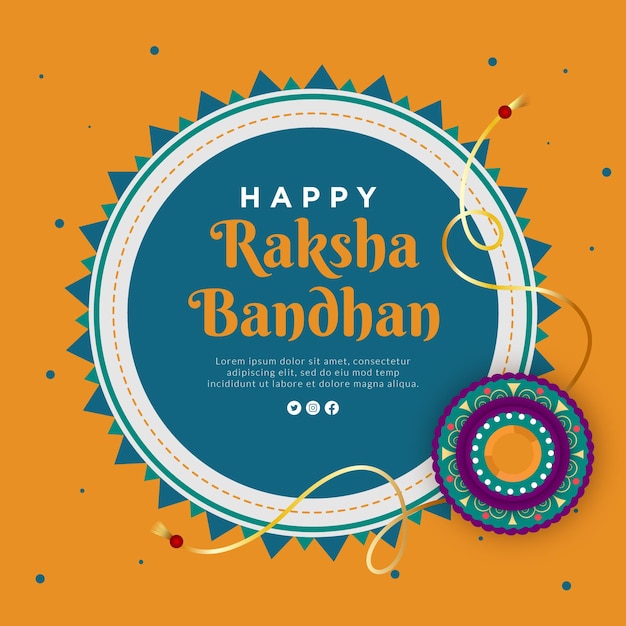 Conception De Bannière De Joyeux Modèle De Festival Indien Raksha Bandhan