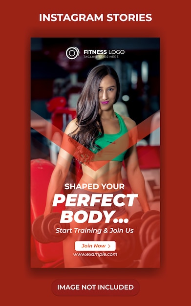 Conception de bannière de médias sociaux de gym fitness