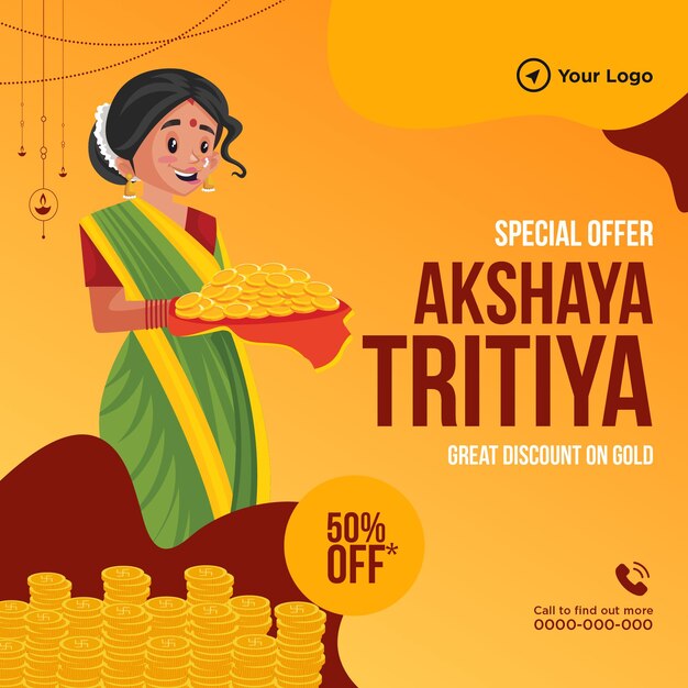 Conception De Bannière D'offre Spéciale Modèle De Festival Akshaya Tritiya