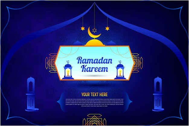 Vecteur conception de la bannière de ramadan kareem