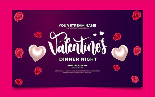 Conception de bannière de Saint-Valentin unique