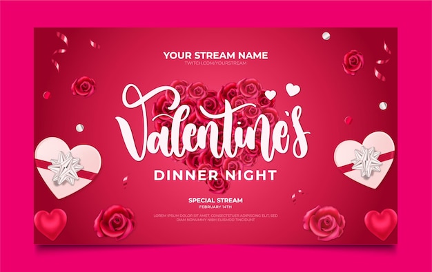 Conception de bannière de Saint-Valentin unique