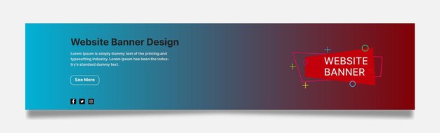 Vecteur conception de bannière de site web