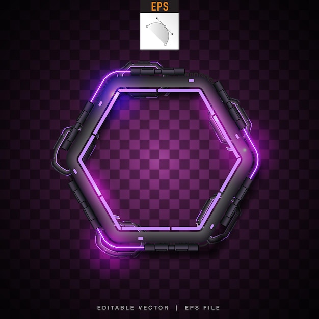 Conception de la bannière de la technologie hexagonal