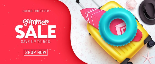 Conception De Bannière De Vente D'été. Soldes D'été, économisez La Promo Pour Le Dépliant Et La Brochure.